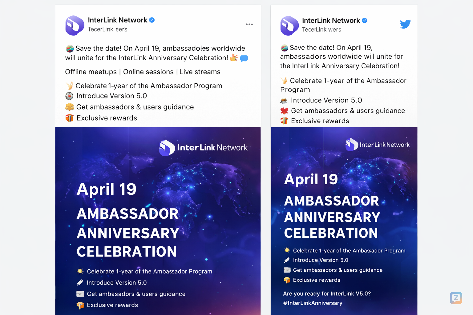 Interlink network labs, ambassador program 1 year celebrations on April 19<br...