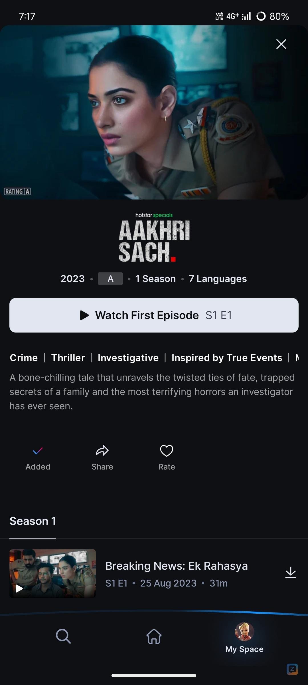 Ek Series suspense ka thriller