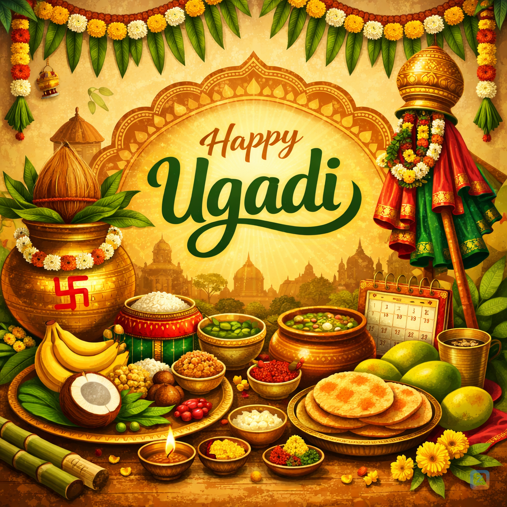 Happy ugadi welcome new year 2026