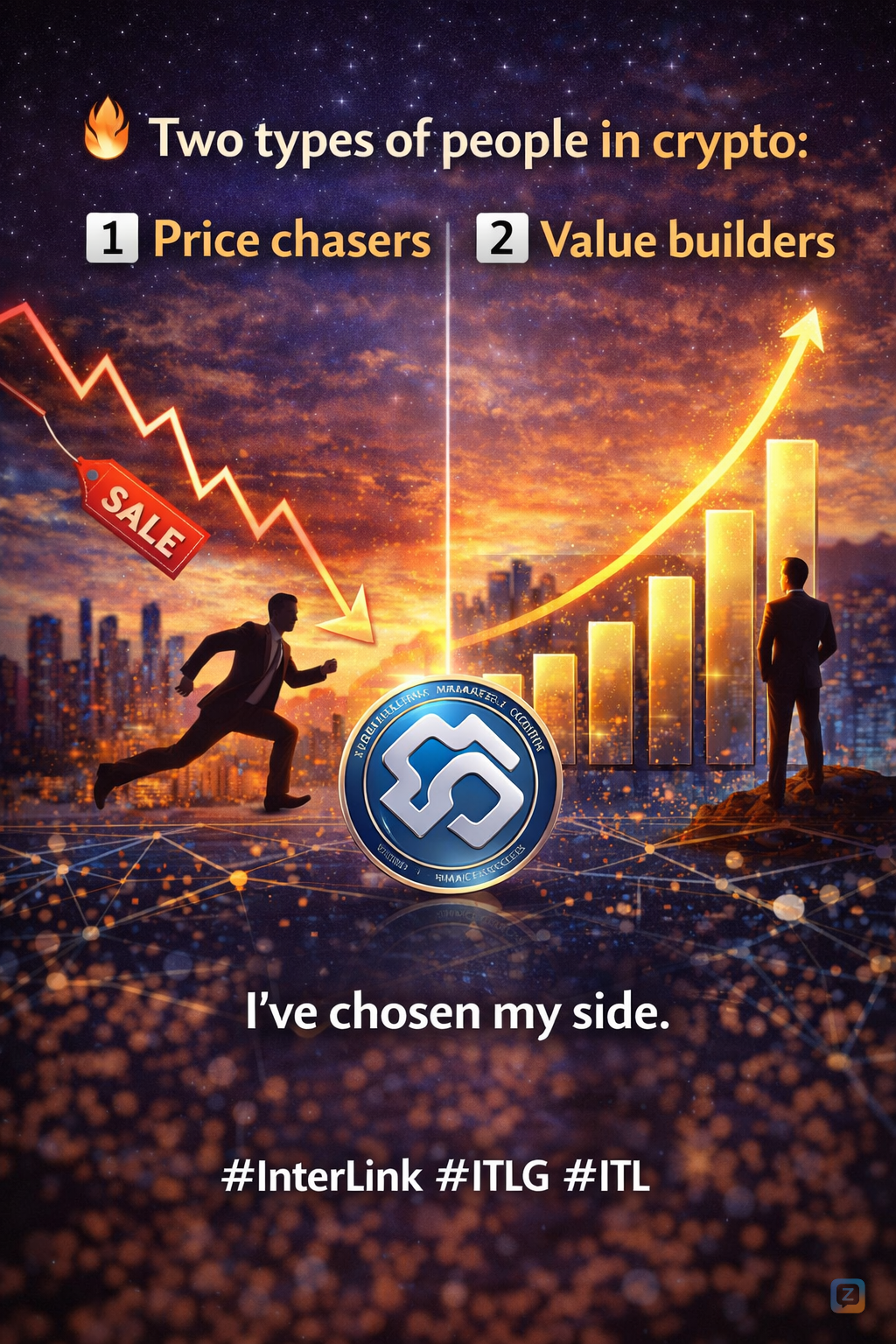 <i class="twa twa-fire"></i> Two types of people in crypto:<br />
1️⃣ Price...