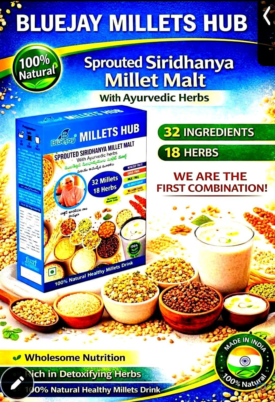 &ldquo;ఆరోగ్యానికి సహజమైన శక్తి&hellip; Blue Jay Millets తో ప్రతి రోజు హెల్తీ...