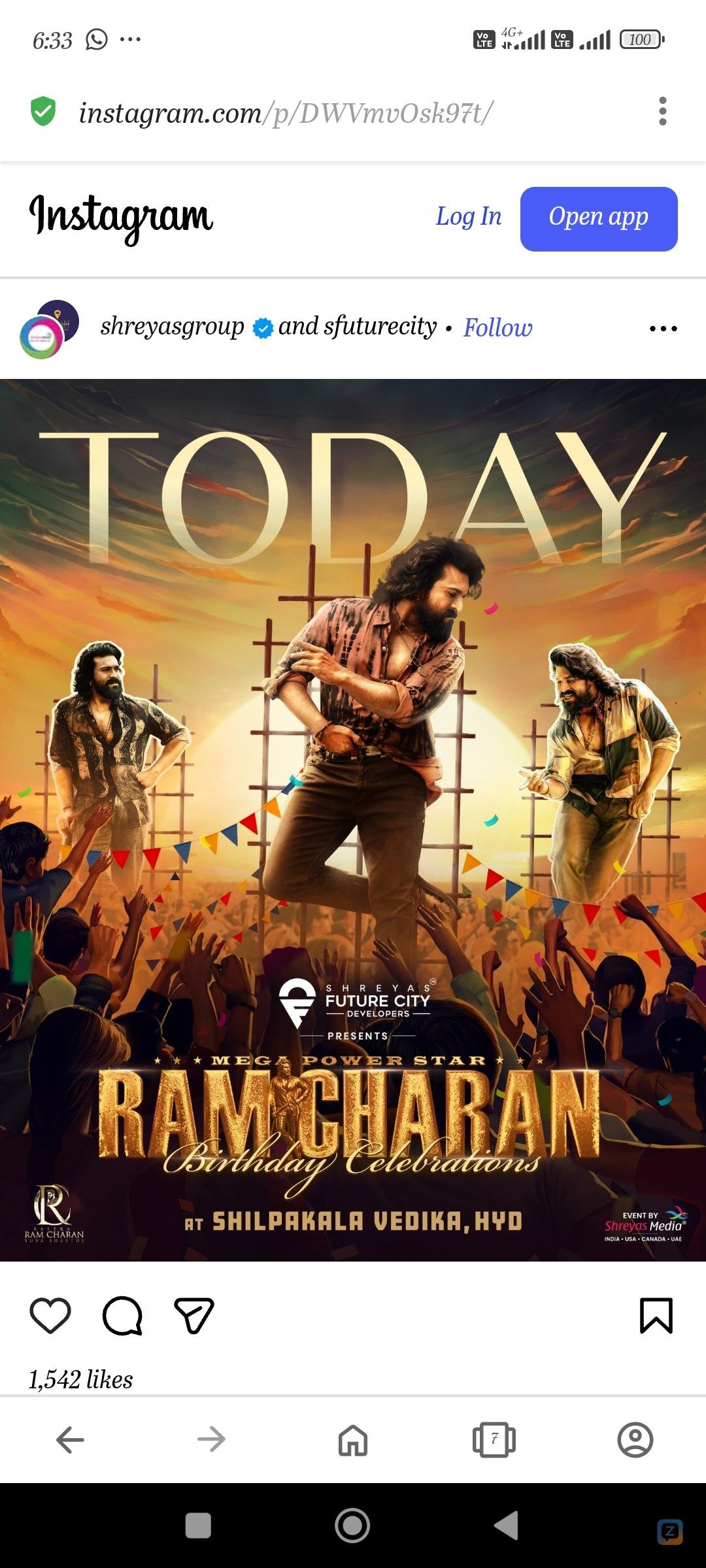 Happy birthday Ramcharan 