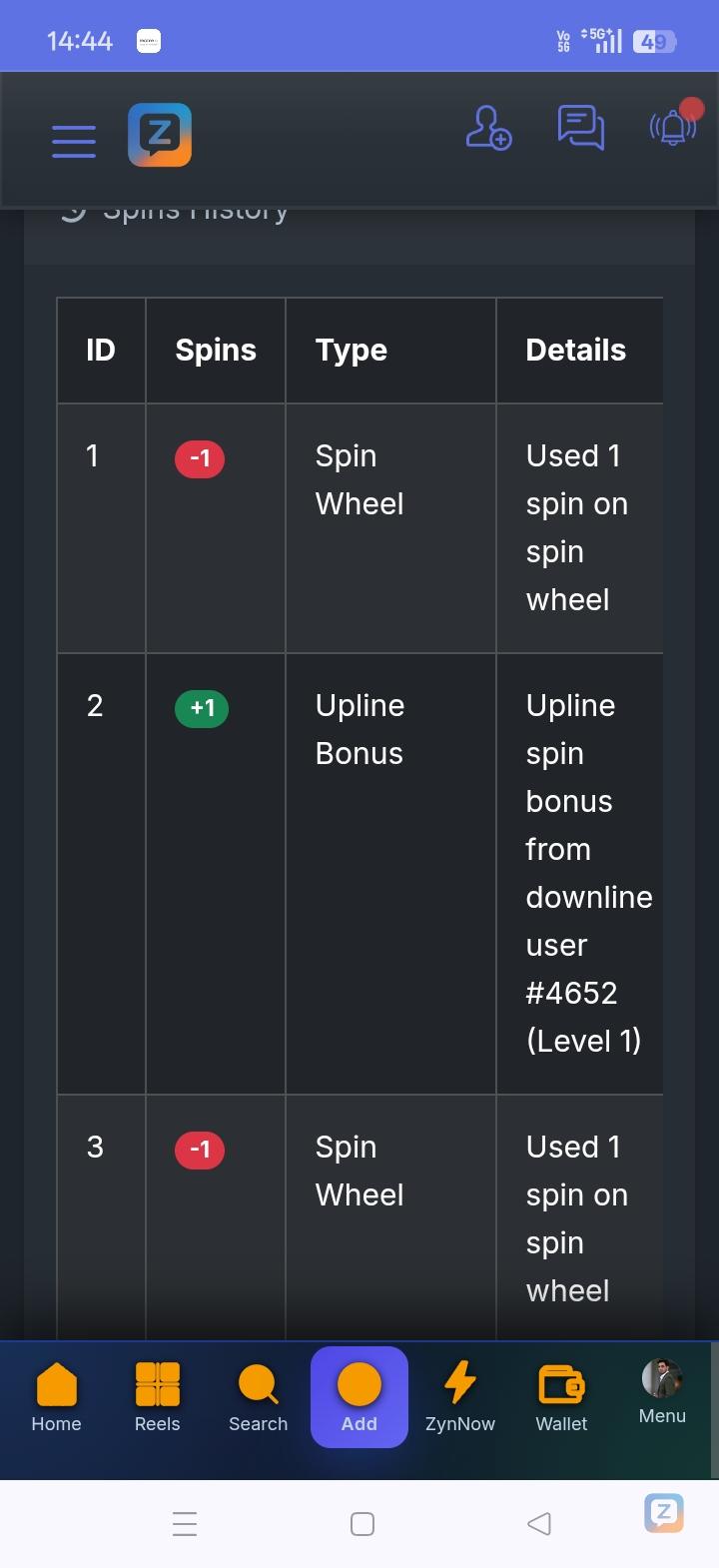 Thank you Zyngram..<br />
<br />
Got SPIN REWARD as bonus from Downline..<br...