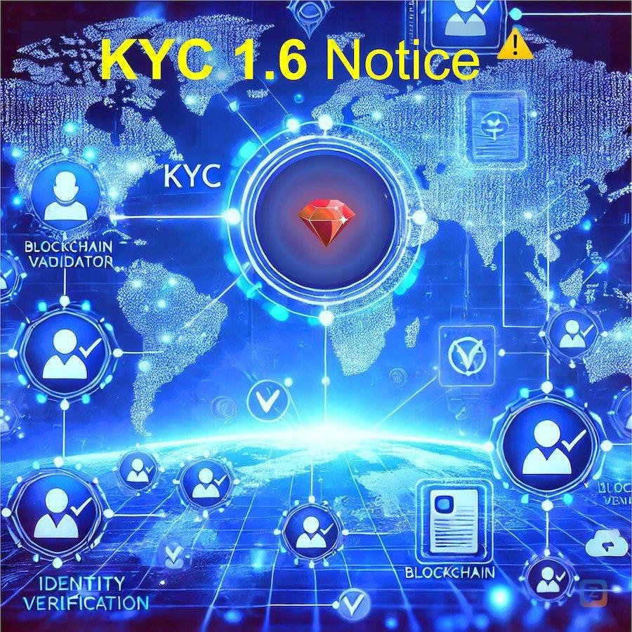 రాబోయే రోజుల్లో రూబీ నెట్&zwnj;వర్క్&zwnj;లో KYC 1.6 అధికారికంగా అందుబాటులోకి...